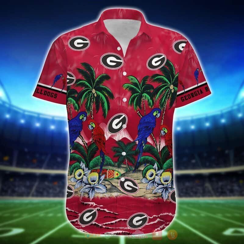Parrot Georgia Bulldogs Uga Hawaiian Shirt Best Gift for Football Lovers