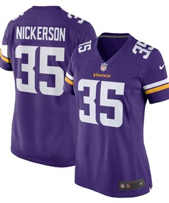 Parry Nickerson 35 Minnesota Vikings Women's Home Game Player Jersey - Purple
