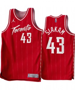 Pascal Siakam 2022-23 Toronto Raptors Red 43 Earned Edition Men Jersey