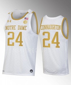Pat Connaughton 24 Notre Dame Fighting Irish White Jersey Alumni Basketball