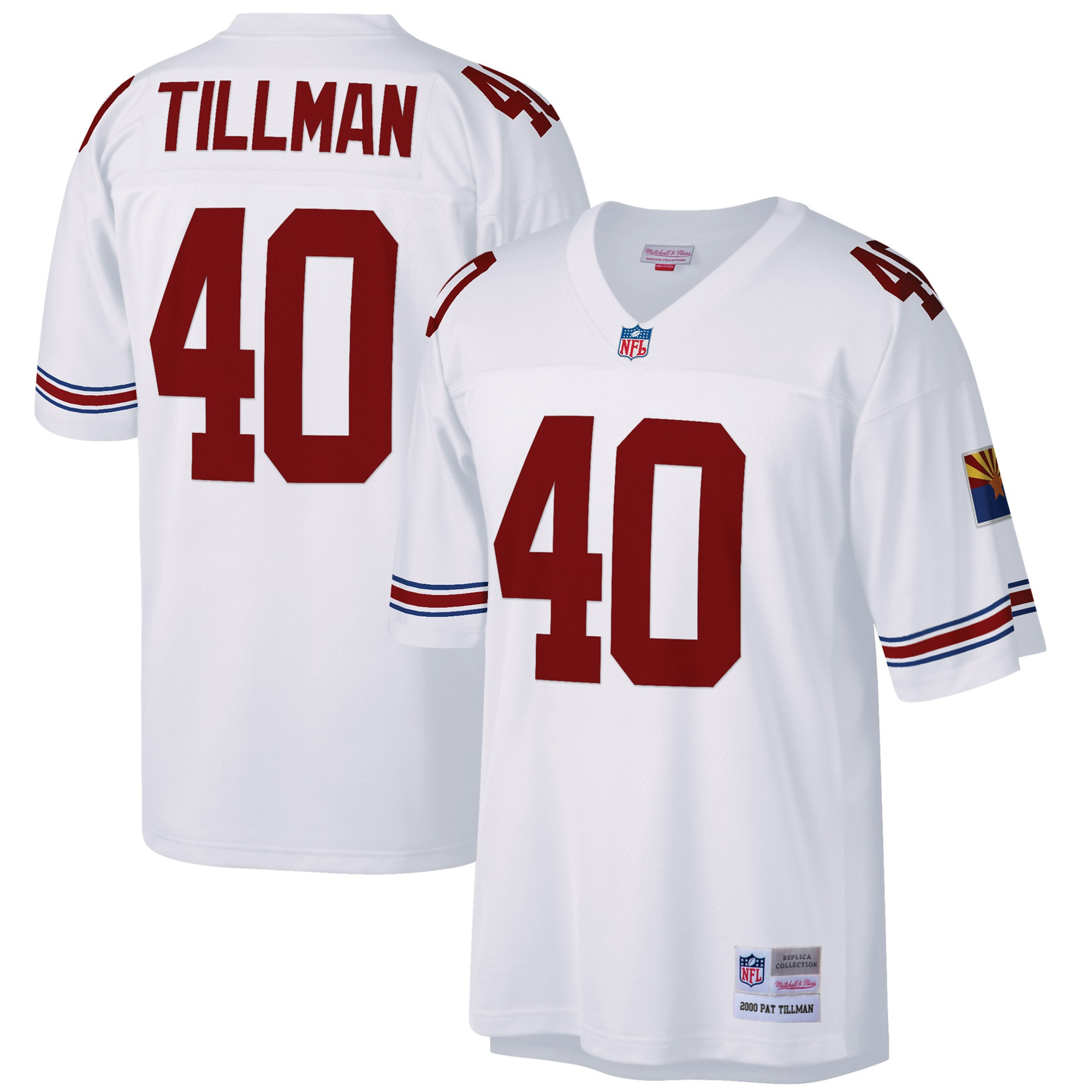 Pat Tillman Arizona Cardinals Mitchell & Ness Big & Tall 2000 Retired Player Replica Jersey - White Nfl