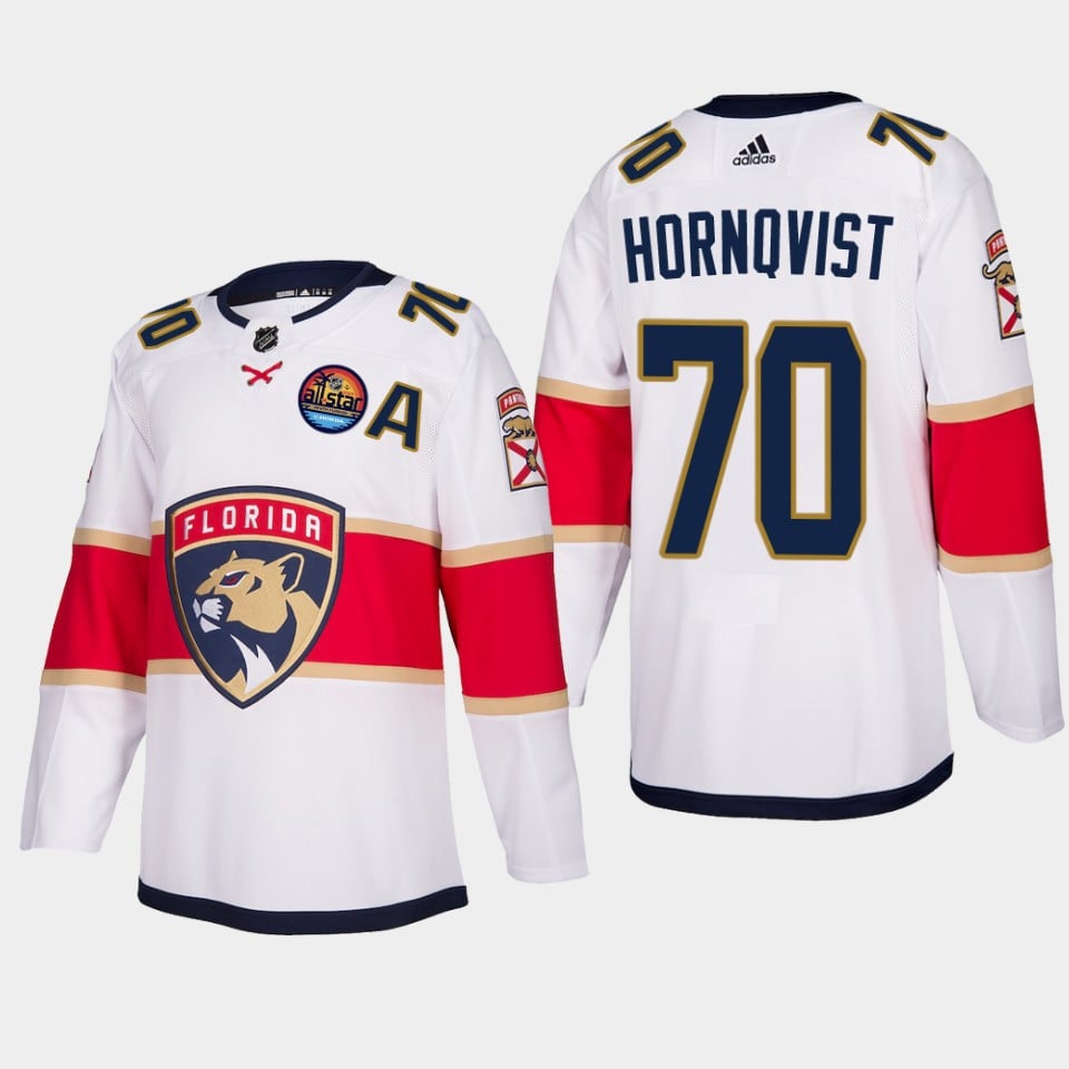 Patric Hornqvist 70 Florida Panthers 2023 All-Star Patch Away White Jersey