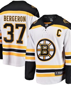 Patrice Bergeron Boston Bruins Fanatics Branded Away Captain Premier Breakaway Player Jersey - White Nhl