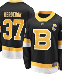 Patrice Bergeron Boston Bruins Fanatics Branded Captain Alternate Premier Breakaway Player Jersey - Black Nhl