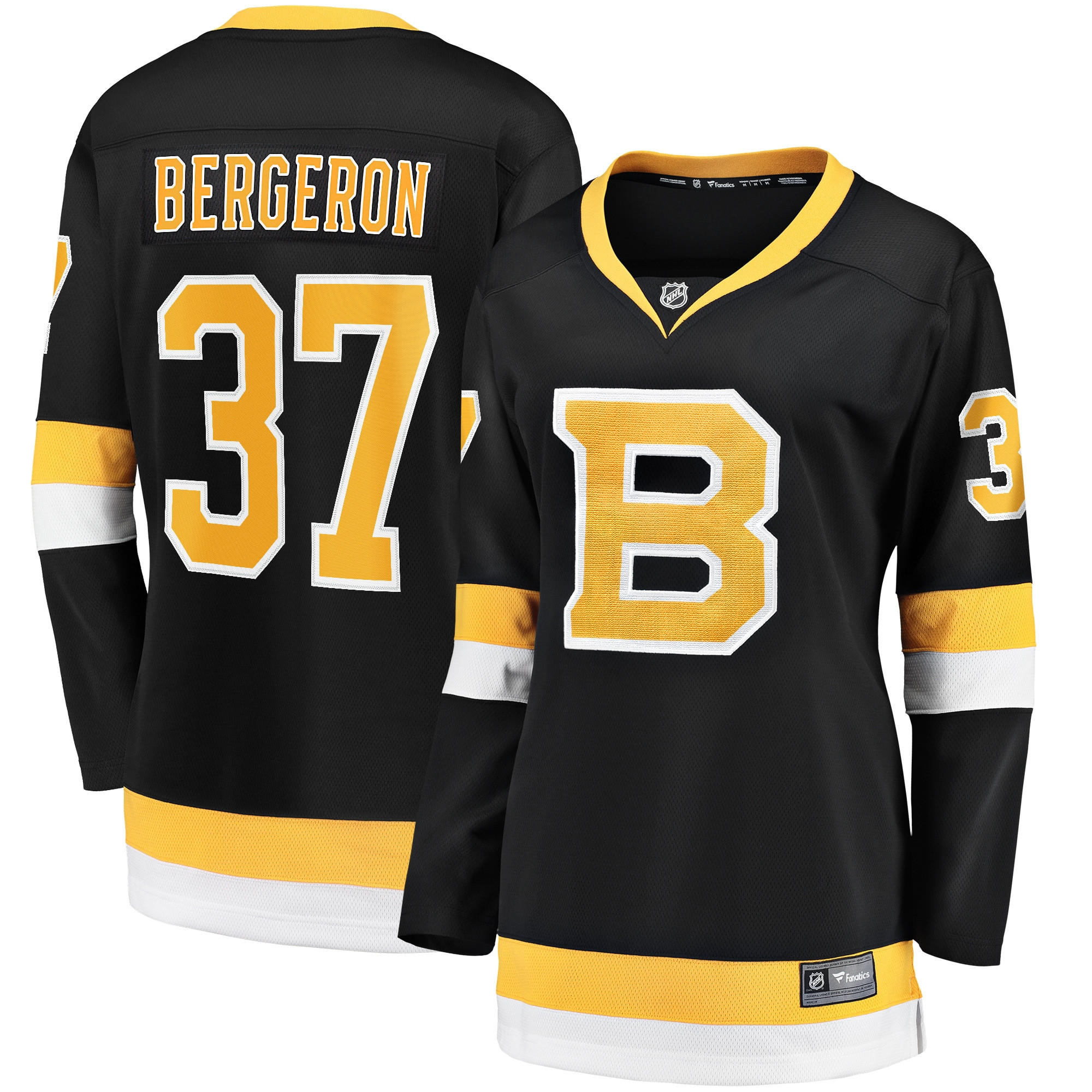 Patrice Bergeron Boston Bruins Fanatics Branded Womens Alternate Premier Breakaway Player Jersey - Black Nhl