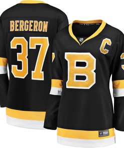 Patrice Bergeron Boston Bruins Fanatics Branded Womens Captain Alternate Premier Breakaway Player Jersey - Black Nhl