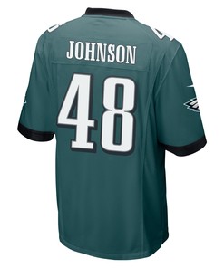 Patrick Johnson 48 Philadelphia Eagles Super Bowl LVII Champions 2 Stars Men Game Jersey - Midnight Green