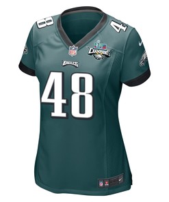 Patrick Johnson 48 Philadelphia Eagles Super Bowl LVII Champions 2 Stars Women Game Jersey - Midnight Green