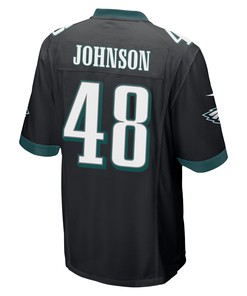 Patrick Johnson 48 Philadelphia Eagles Super Bowl LVII Champions Men Game Jersey - Black