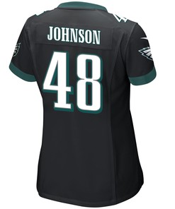 Patrick Johnson 48 Philadelphia Eagles Super Bowl LVII Champions Women Game Jersey - Black