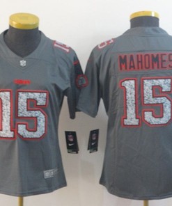 Patrick Mahomes #15 Kansas City Chiefs 2020 Nfl New Arrival Gray Womens Jersey