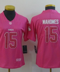 Patrick Mahomes #15 Kansas City Chiefs 2020 Nfl Pink Womens Jersey Jersey