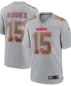 Patrick Mahomes 15 Kansas City Chiefs Atmosphere Fashion Game Jersey - Gray