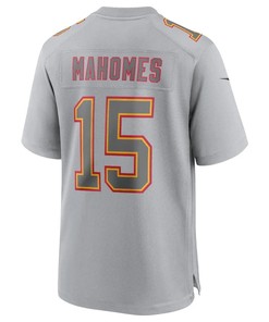 Patrick Mahomes 15 Kansas City Chiefs Atmosphere Fashion Game Jersey - Gray