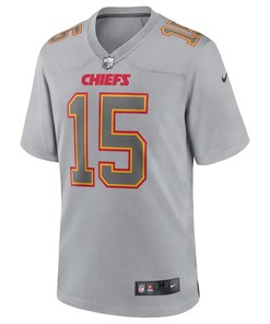Patrick Mahomes 15 Kansas City Chiefs Atmosphere Fashion Game Jersey - Gray