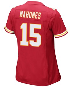 Patrick Mahomes 15 Kansas City Chiefs Super Bowl LVII Champions 3 Stars Women Game Jersey - Red