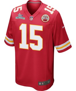 Patrick Mahomes 15 Kansas City Chiefs Super Bowl LVII Champions Men Game Jersey - Red