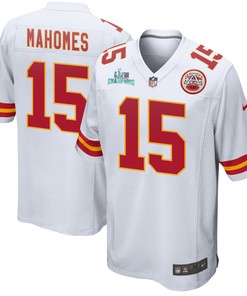 Patrick Mahomes 15 Kansas City Chiefs Super Bowl LVII Champions Men Game Jersey - White