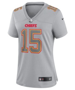 Patrick Mahomes 15 Kansas City Chiefs Women's Atmosphere Fashion Game Jersey - Gray