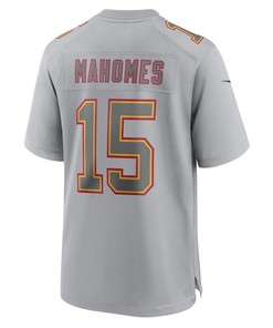 Patrick Mahomes 15 Kansas City Chiefs Youth Super Bowl LVII Patch Atmosphere Fashion Game Jersey - Gray