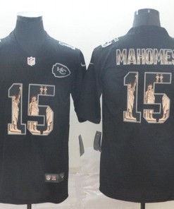 Patrick Mahomes Ii #15 Kansas City Chiefs 2020 Nfl Black Statue Of Liberty Jersey Jersey