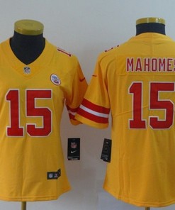 Patrick Mahomes Ii #15 Kansas City Chiefs 2020 Nfl Yellow Womens Jersey Jersey