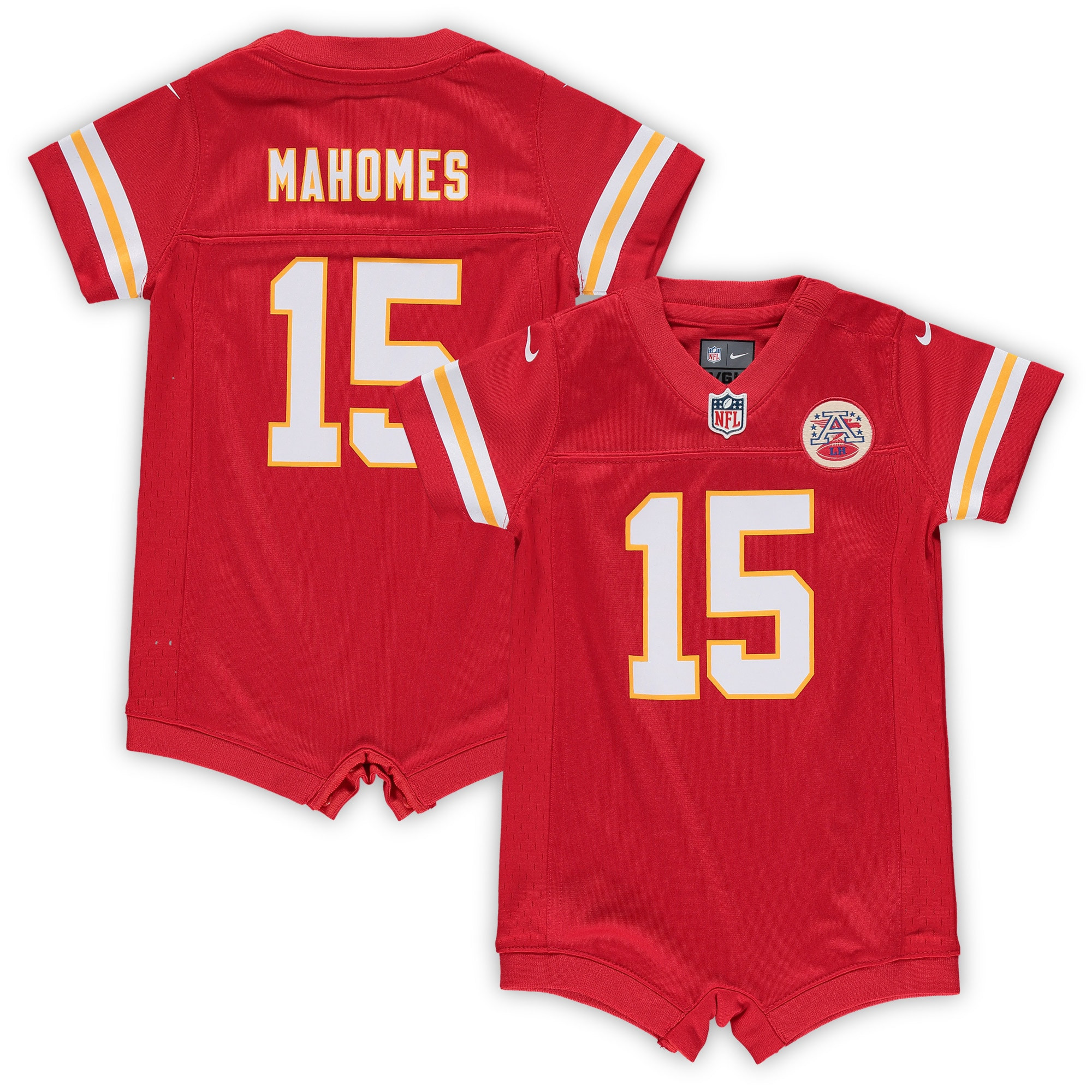 Patrick Mahomes Kansas City Chiefs Infant Romper Jersey - Red Nfl