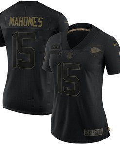Patrick Mahomes Kansas City Chiefs Womens 2020 Salute To Service Limited Jersey - Black