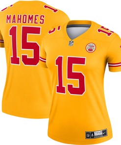 Patrick Mahomes Kansas City Chiefs Womens Inverted Legend Jersey - Gold Nfl