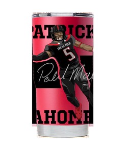 Patrick Mahomes Red Tumbler - Eye-Catching Design, Ideal for Game Days