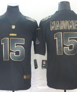 Patrick Manohomes #15 Kansas City Chief Nfl Explosion Legendary Gold Black Jersey
