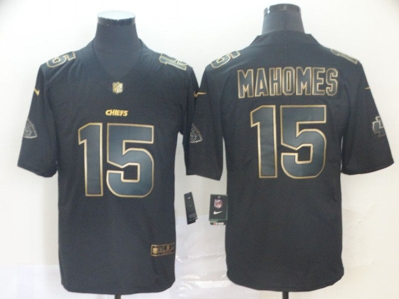 Patrick Manohomes #15 Kansas City Chief Nfl Explosion Legendary Gold Black Jersey