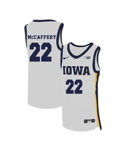 Patrick McCaffery 22 Iowa Hawkeyes Elite Basketball Men Jersey - White