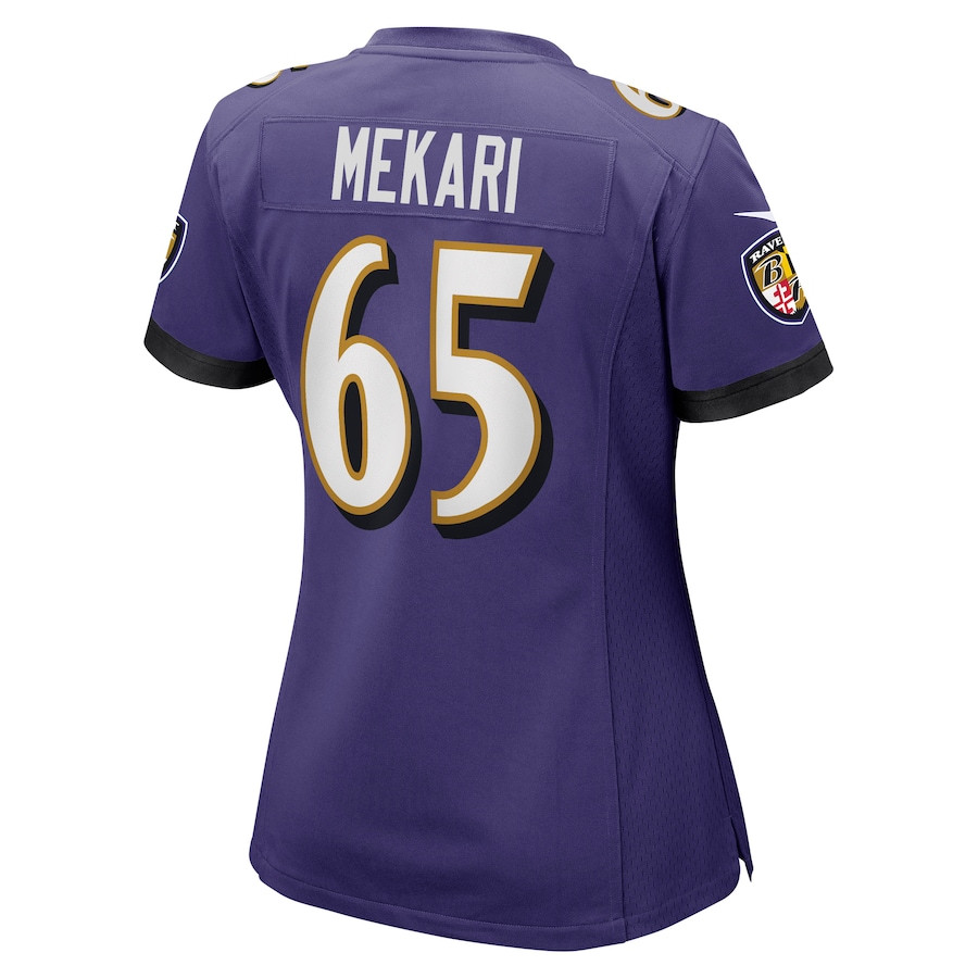 Patrick Mekari Baltimore Ravens Women's Game Jersey - Purple