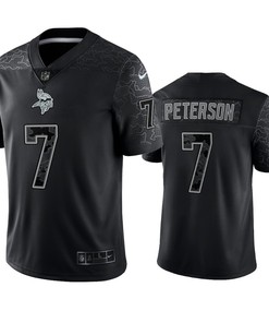 Patrick Peterson 7 Minnesota Vikings Black Reflective Limited Jersey - Men