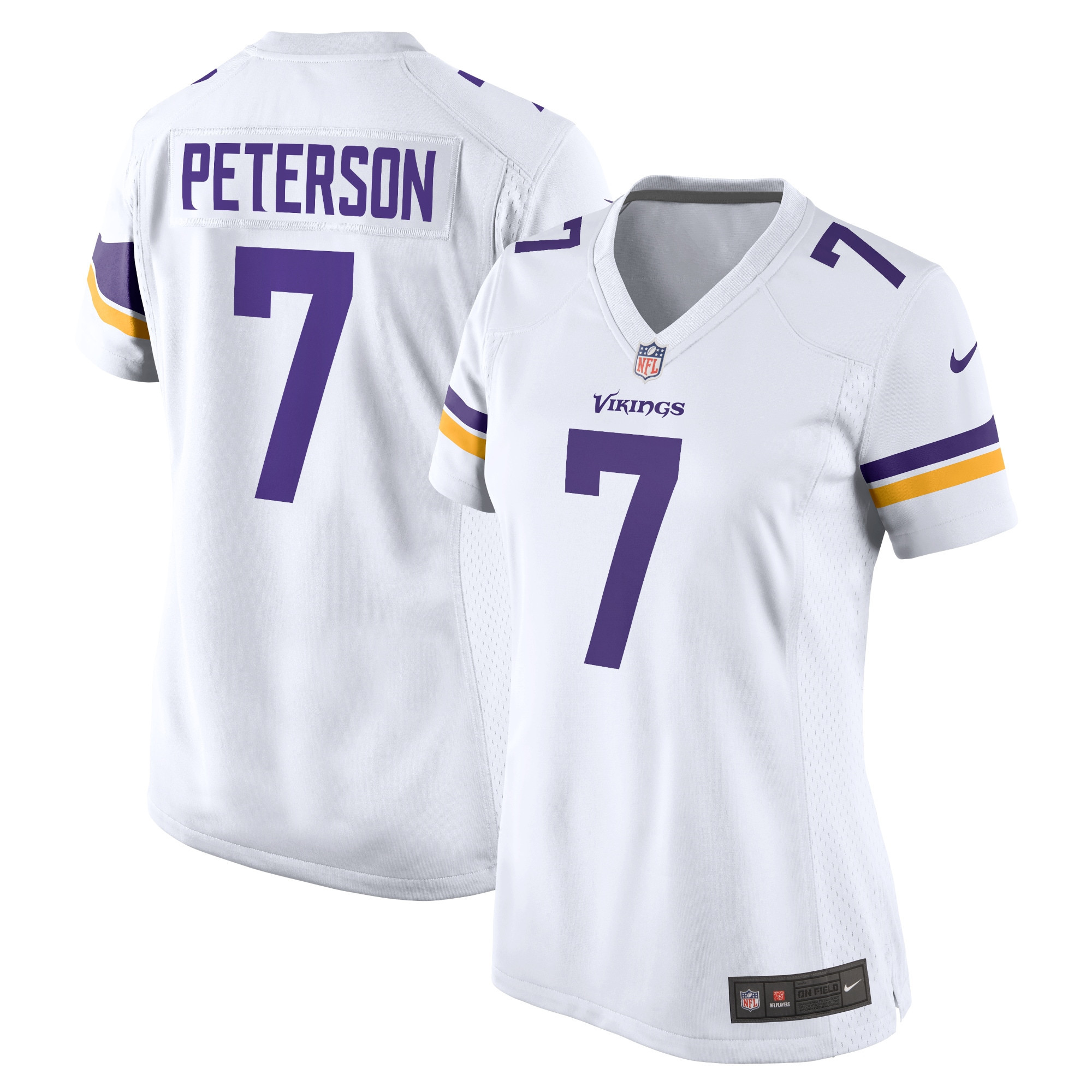 Patrick Peterson Minnesota Vikings Womens Player Game Jersey White Nfl