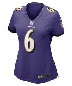 Patrick Queen 6 Baltimore Ravens Women's Game Player Jersey - Purple
