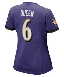 Patrick Queen 6 Baltimore Ravens Women's Game Player Jersey - Purple