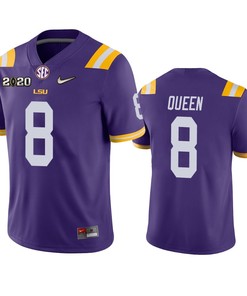 Patrick Queen Lsu Tigers 2020 National Champions Purple Jersey