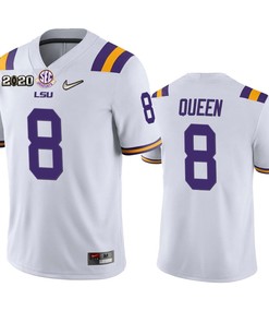 Patrick Queen Lsu Tigers 2020 National Championship White Jersey