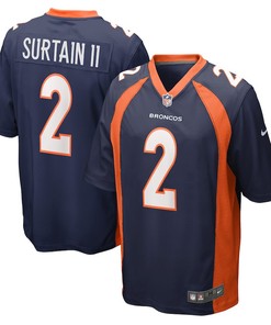 Patrick Surtain II 2 Denver Broncos Home Game Player Jersey - Navy