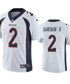 Patrick Surtain II 2 Denver Broncos White Vapor Limited Jersey