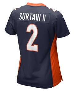 Patrick Surtain II 2 Denver Broncos Women's Home Game Jersey - Navy
