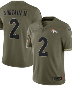 Patrick Surtain II Denver Broncos 2022 Salute To Service Limited Jersey - Olive