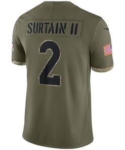 Patrick Surtain II Denver Broncos 2022 Salute To Service Limited Jersey - Olive
