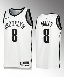 Patty Mills 8 2022-23 Brooklyn Nets White Association Edition Jersey Swingman
