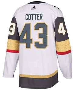 Paul Cotter 43 Vegas Golden Knights Stanley Cup 2023 Final Patch Away Breakaway Men Jersey - White