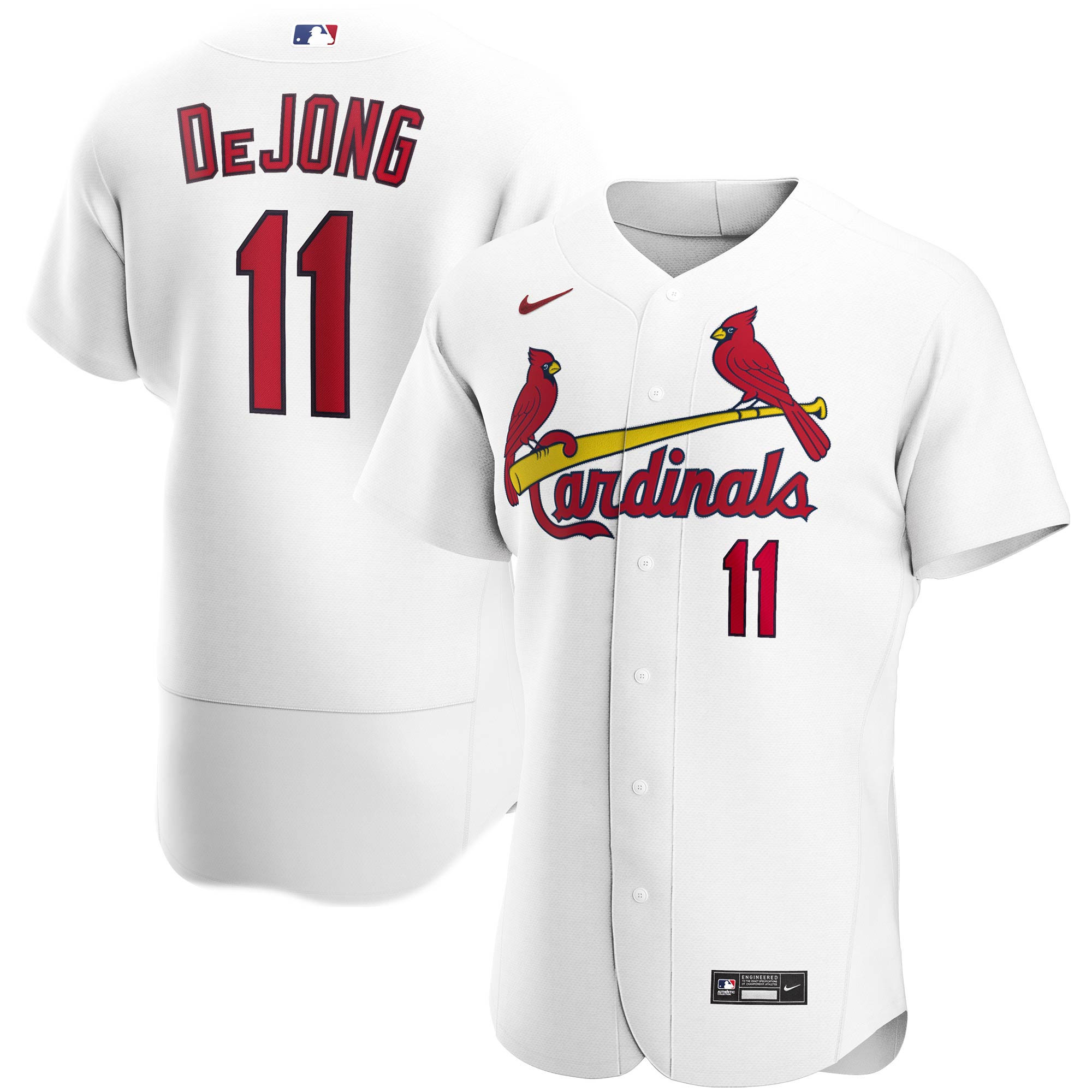 Paul Dejong St. Louis Cardinals Home Authentic Player Jersey - White Mlb
