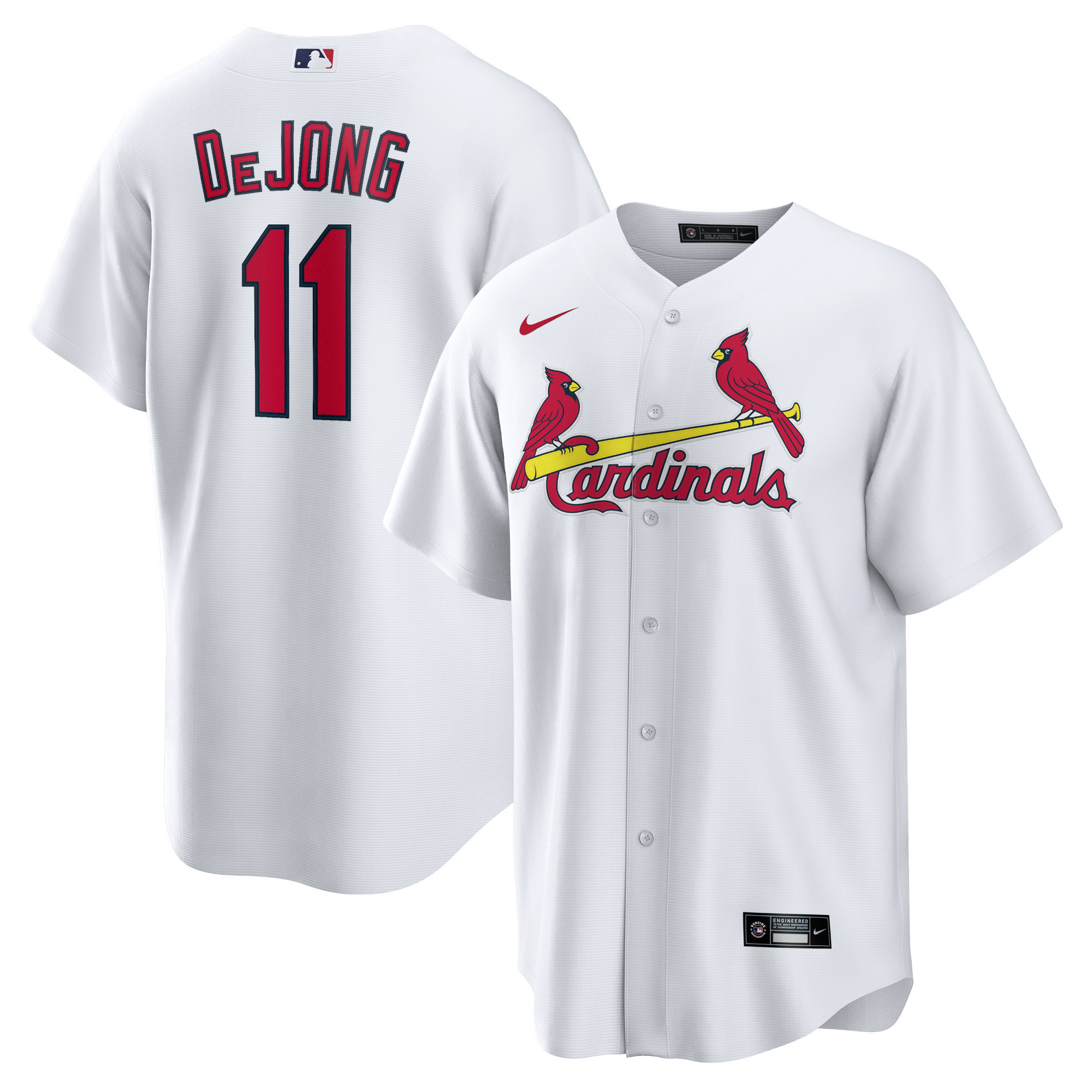 Paul Dejong St. Louis Cardinals Home Official Replica Player Jersey - White Mlb