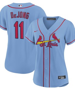 Paul Dejong St. Louis Cardinals Womens Alternate Replica Player Jersey - Light Blue Mlb